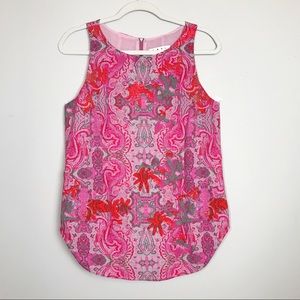 Cabi 127 Pink Jubilee Printed Sleeveless Blouse